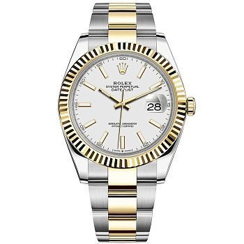 Rolex Datejust 41 Yellow Rolesor Oyster 126333 White Oyster Bracelet